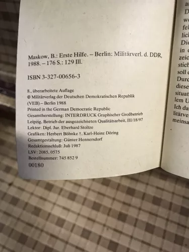 Erste Hilfe 1988