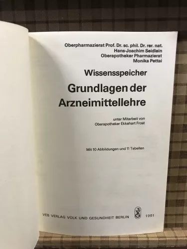 Grundlagen der Arzneimittellehre