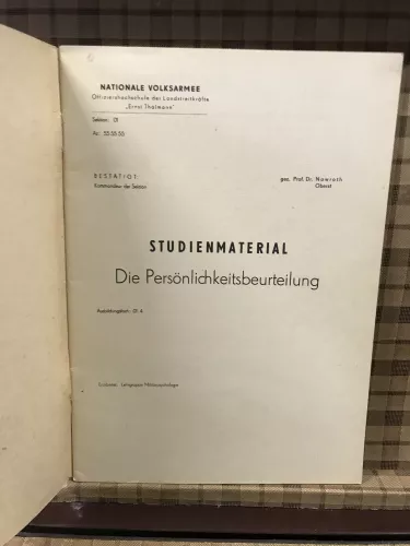 Die Persönlichkeitsbeurteilung