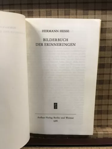 Hermann Hesse, Bilderbuch der Erinnerungen 