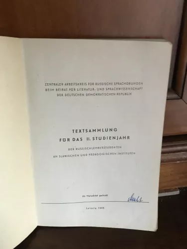 Textsammlung für das II.Studienjahr der...