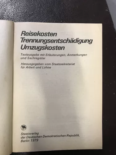 Reisekosten, Trennungsentschädigung, Umzugskosten