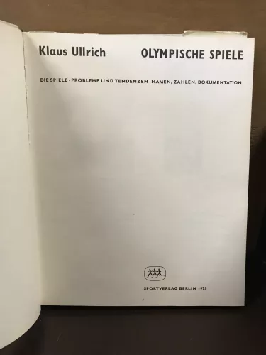 Olympische Spiele, Klaus Ullrich