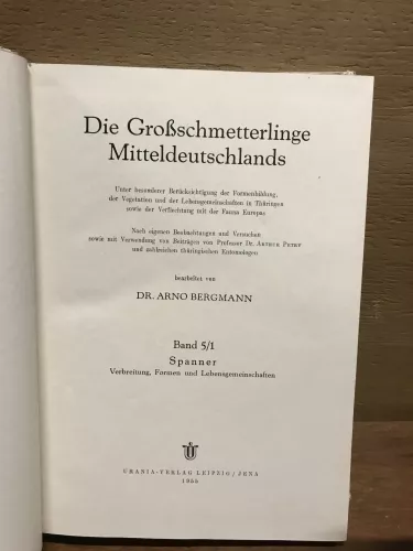 Die Großschmetterlinge Mitteldeutschlands 5/1