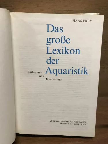 Das große Lexikon der Aquaristik