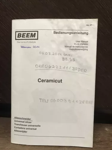 Bedienungsanleitung Ceramicut