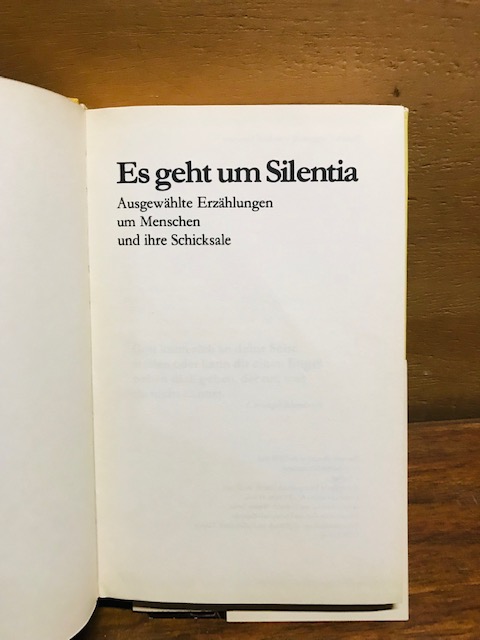 Es geht um Silentia