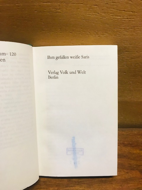 Ihm gefallen weiße Saris (1978)