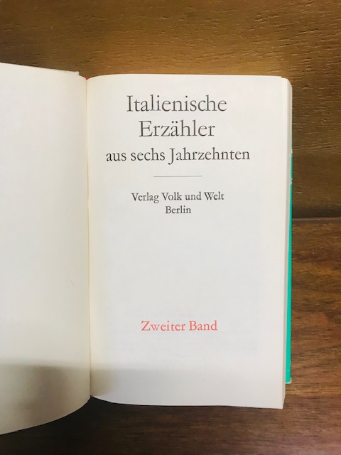 Italienische Erzähler aus sechs Jahrzehnten (1977)