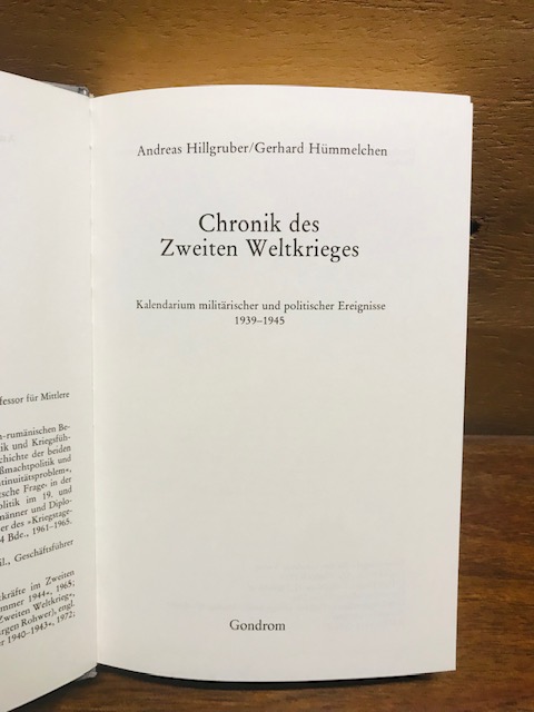 Chronik des zweiten Weltkrieges