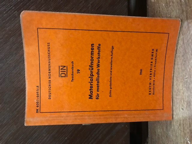 Material Prüfnormen für metallische Werkstoffe 196