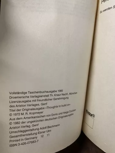 Persönlichkeitsbildung