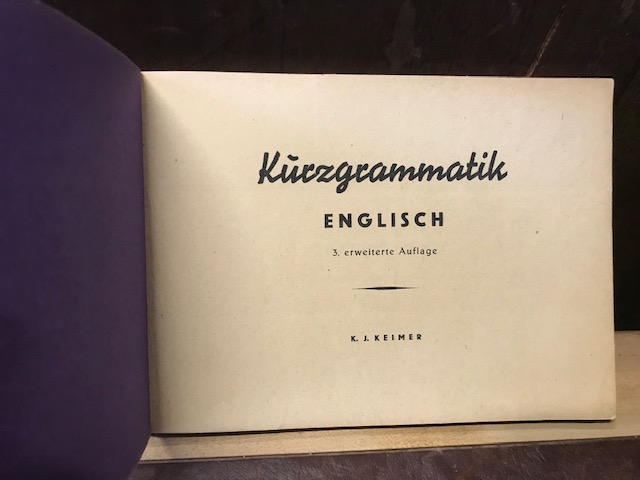 Kurzgrammatik Englisch 