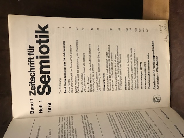 Zeitschrift für Semiotik 1979