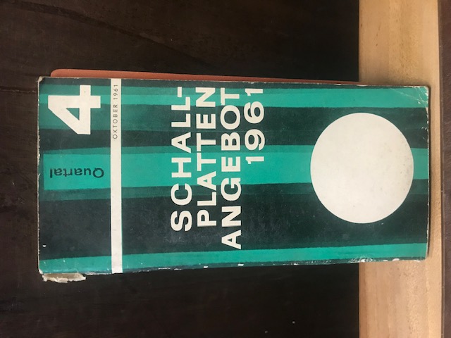 Schallplattenangebot 1961