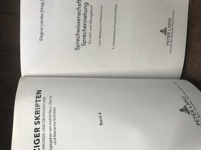 Sprechwissenschaft/ Sprecherziehung