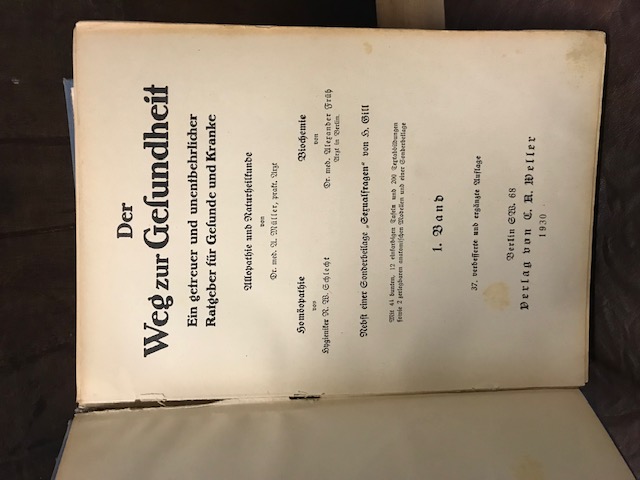 Der Weg zur Gesundheit, 1. Band, 1930