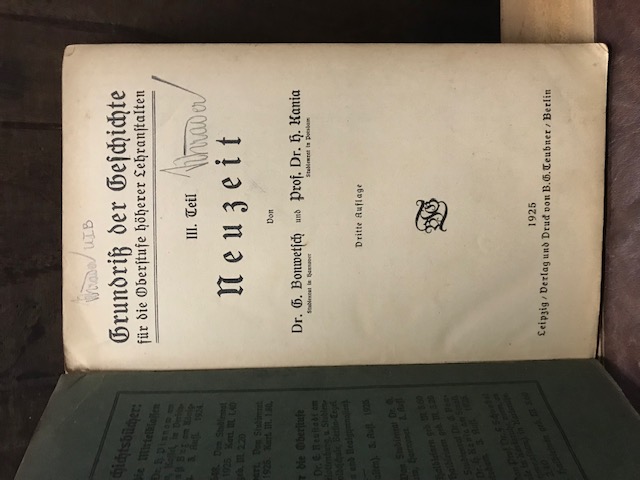 Grundriß der Geschichte III Neuzeit, 1925