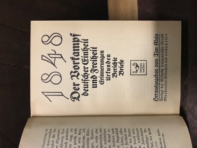 1848, Der Vorkampf deutscher Einheit und Freiheit,