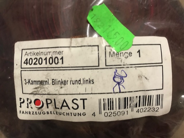 Proplast 3-Kammernl. Blinker rund links