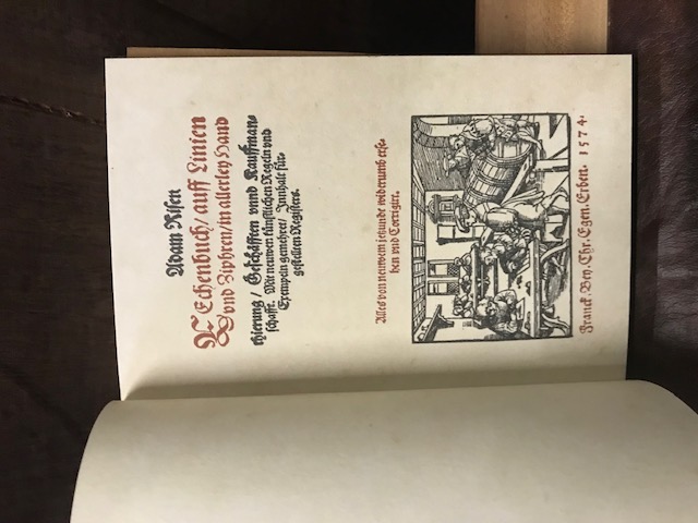 Adam Ries 1574, Rechenbuch auf Linien und Ziphren