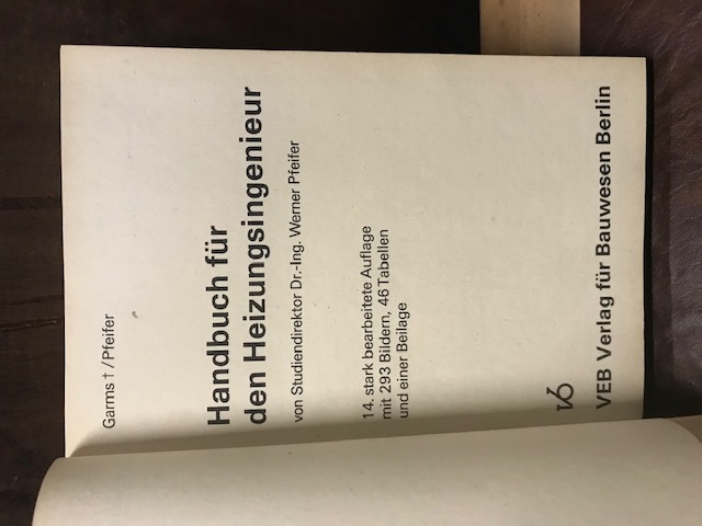 Handbuch für den Heizungsingenieur, Garms