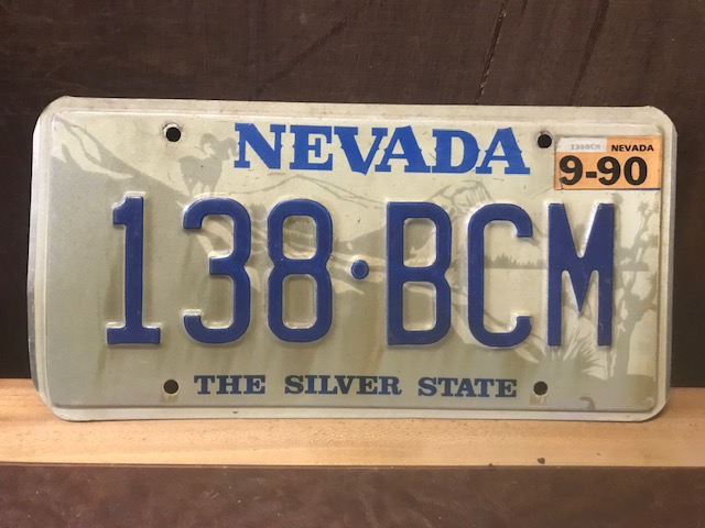 Blechschild Nummerschild "Nevada" 