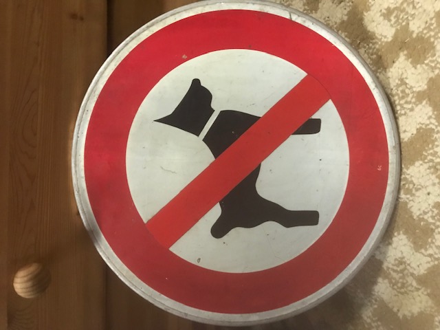 Blechschild rund "Hunde verboten"