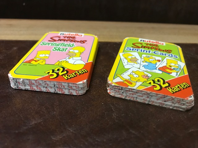 Nutella Springfield Skat und Sprint Cards