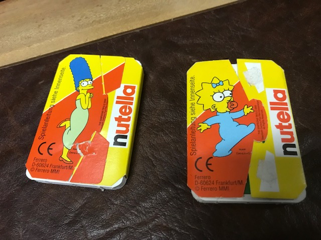 Nutella Springfield Skat und Sprint Cards