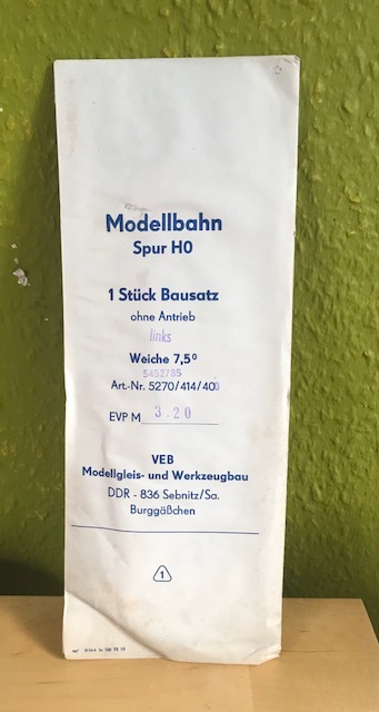 Modellbahn Spur H0 Weiche 7,5 links