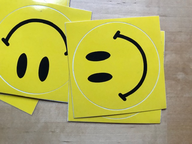 9 x Smiley Aufkleber 