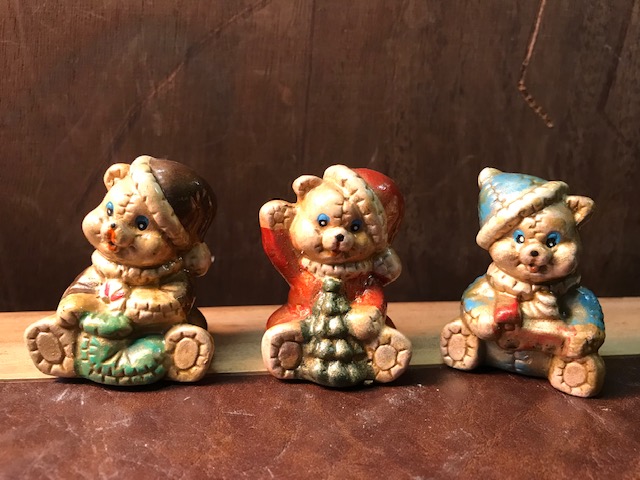 Weihnachtliche Kerzenhalter Teddys