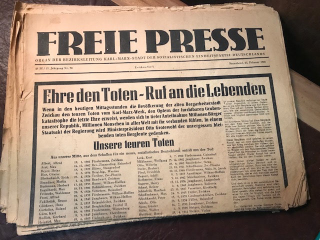 Freie Presse vom Februar/März 1960