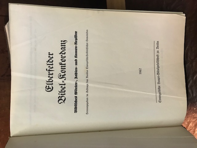 Elberfelder Bibel Konkordanz 1962