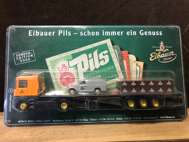 Truck mit Blechschild Eibauer Pils