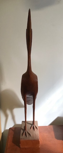 Kranich Figur aus Holz ca. 52cm 