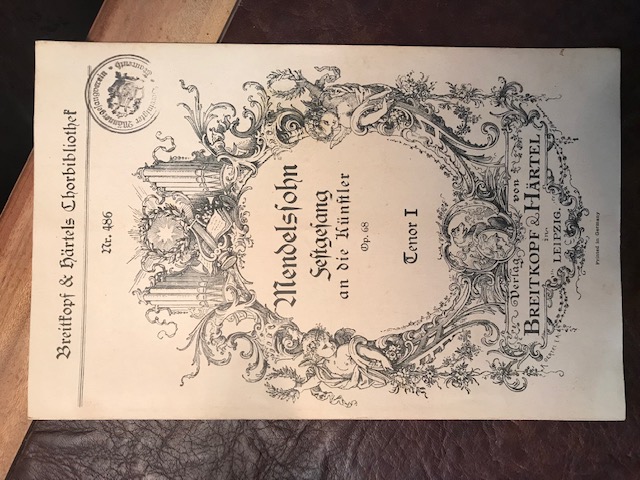 Mendelssohn Festgesang an die Künstler Op. 68