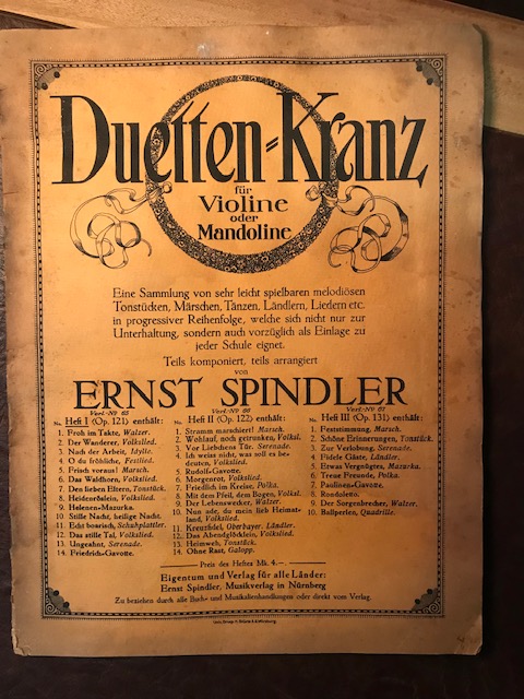 Duett Kranz für Violine oder Mandoline, Spindler