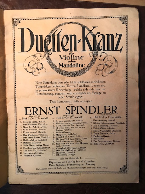 Duett Kranz für Violine oder Mandoline, Spindler