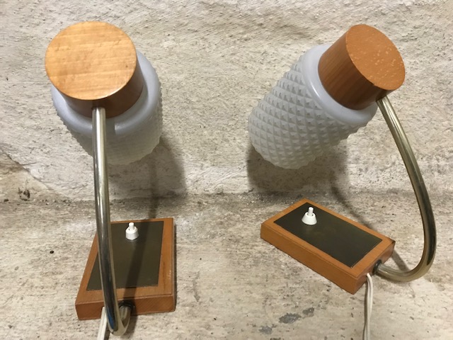 2 Vintage Nachtischlampen