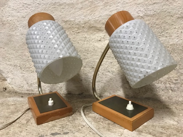 2 Vintage Nachtischlampen