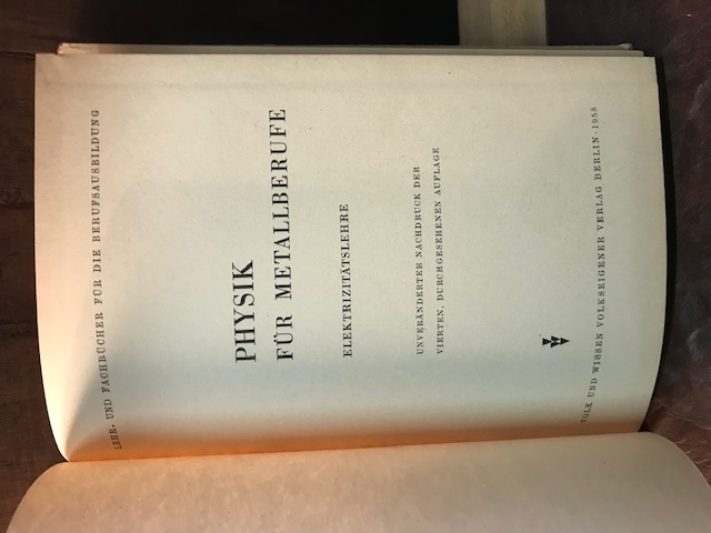 Physik für Metallberufe, 1957