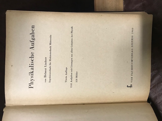 Physikalische Aufgaben, Lindner 1963