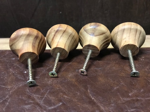 4 x Holz Möbelknopf