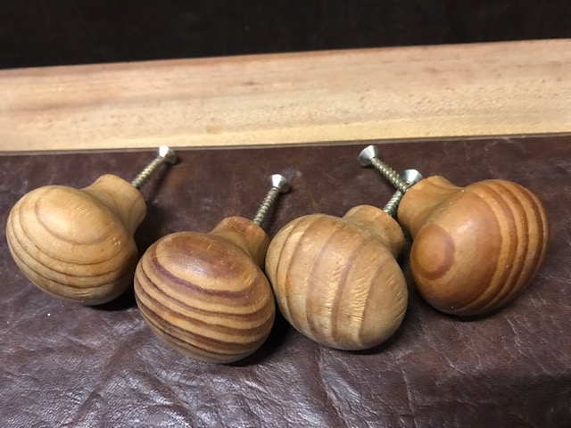 4 x Holz Möbelknopf