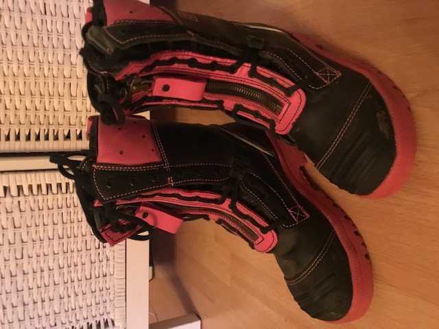 Feuerwehrstiefel Schnürstiefel EWS Pink Gr. 38